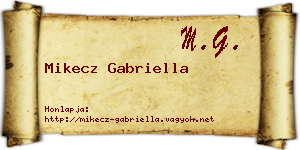 Mikecz Gabriella névjegykártya