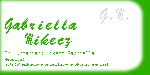 gabriella mikecz business card